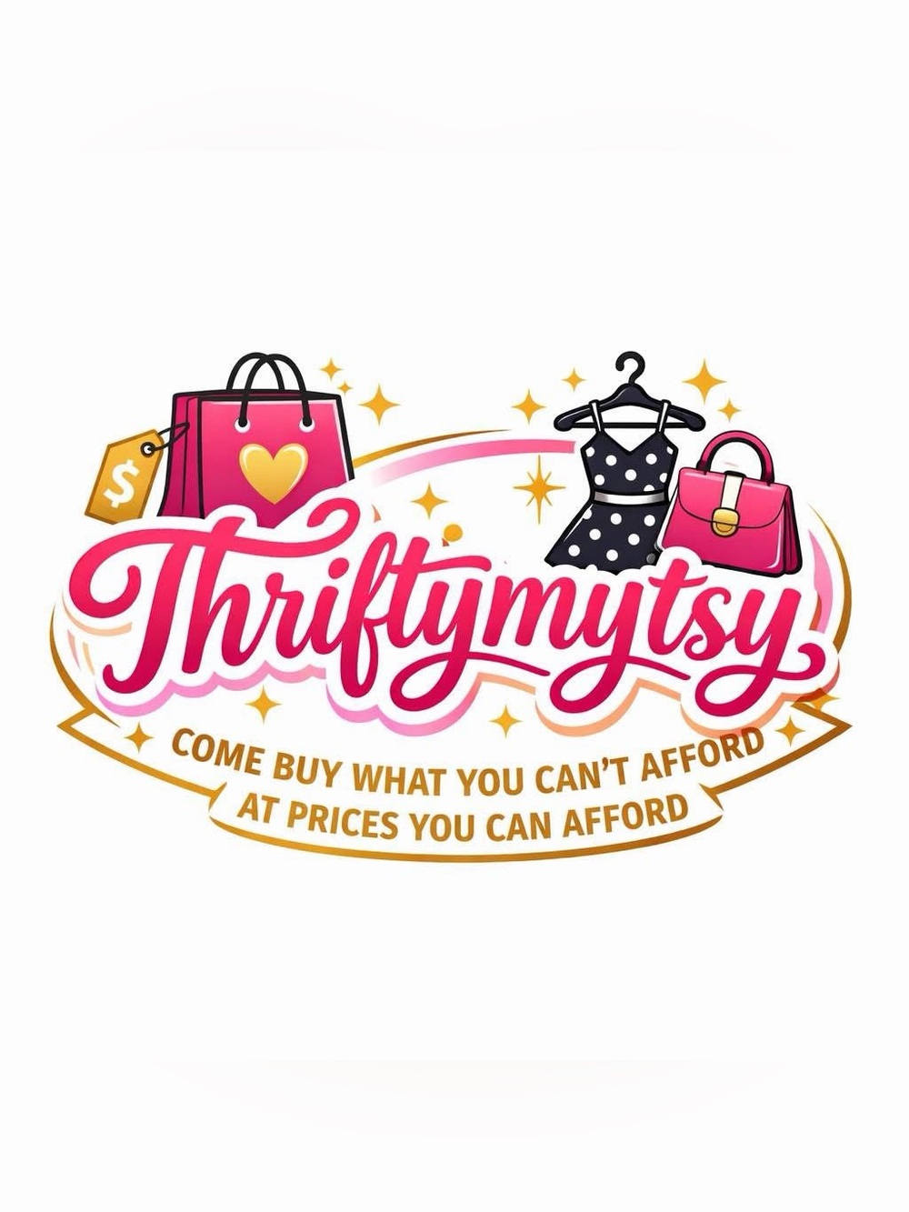 Thriftymytsy Pink Logo Graphic